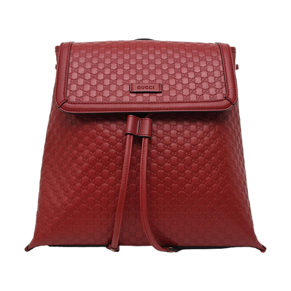 Monogram Calfskin Backpack Red