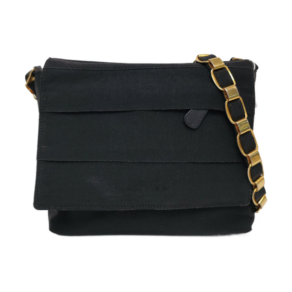 Fabric Shoulder Bag Black