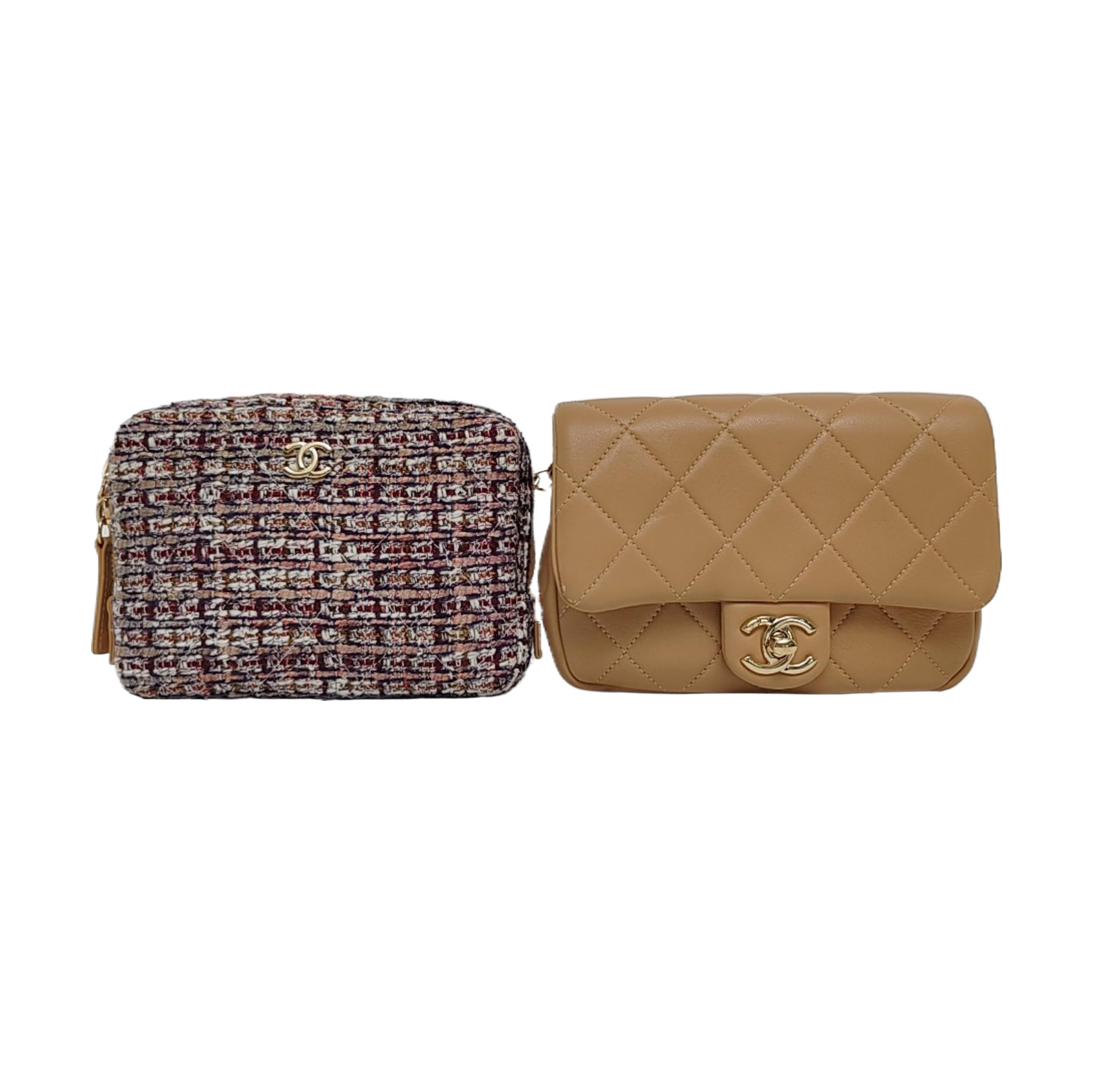 Quilted Lambskin Belt Bag Multicolor
