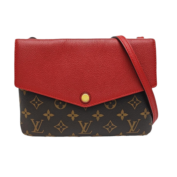 TWICE Monogram Coated Canvas Brown