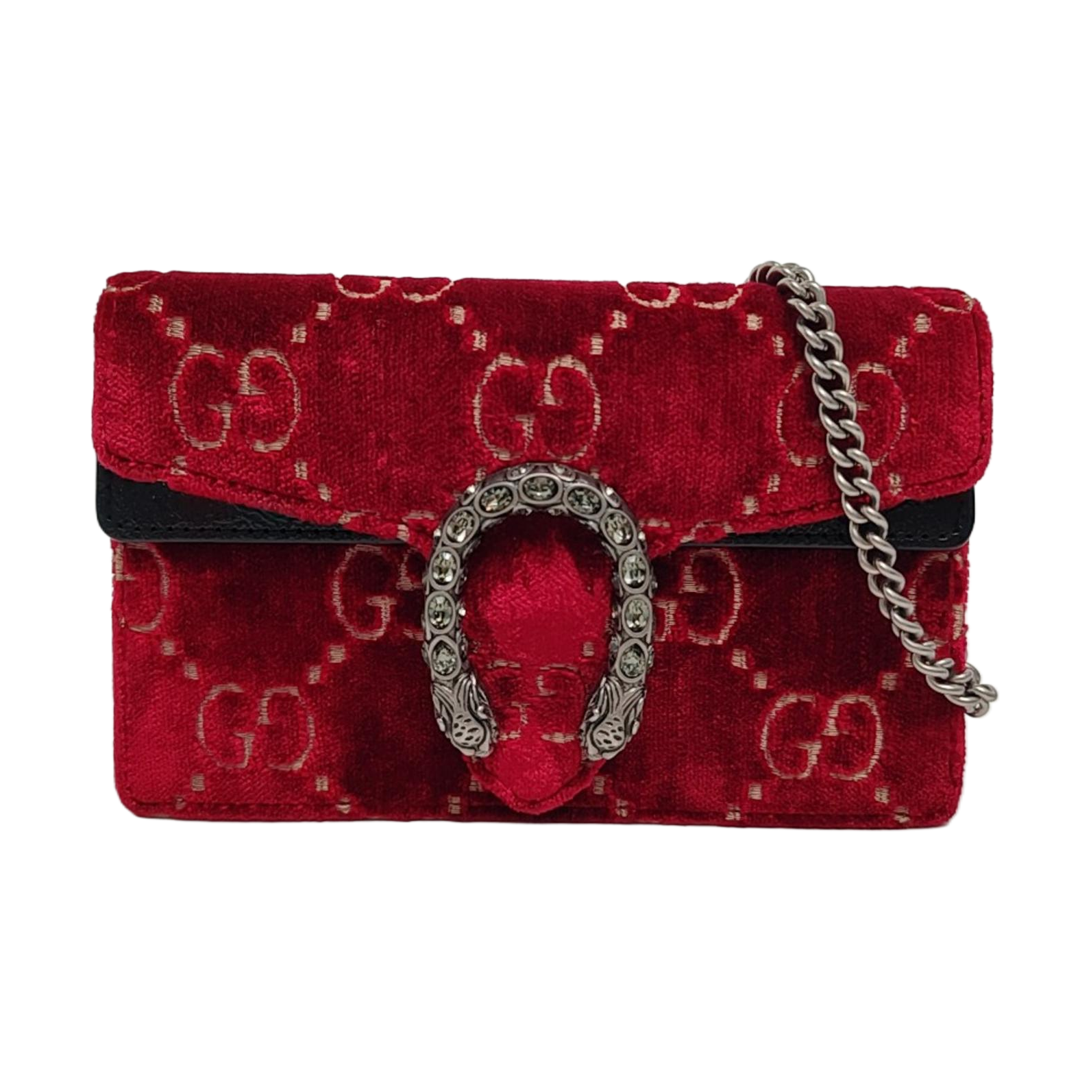 Dionysus Super Mini Monogram Velvet Red