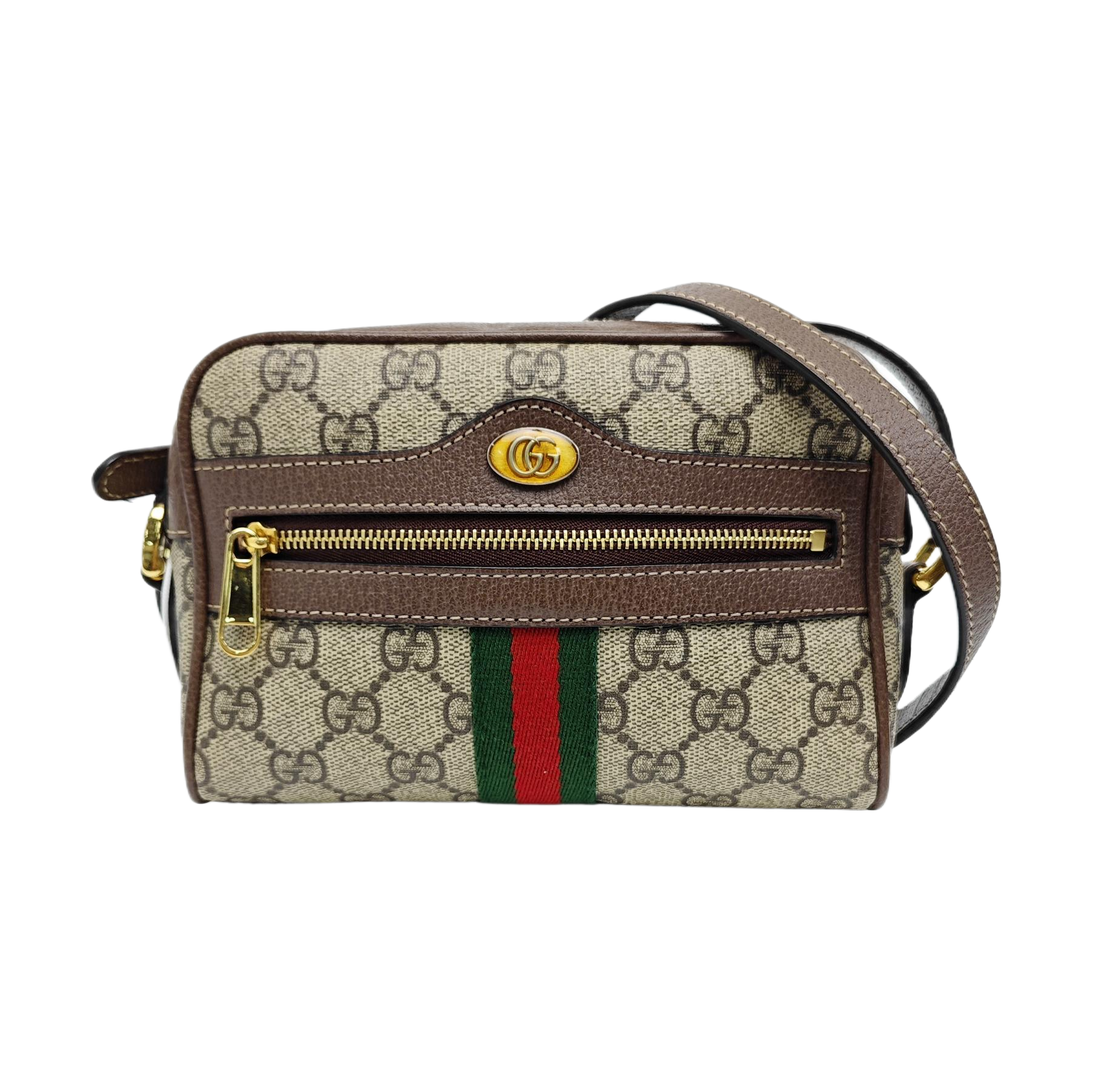 Ophidia Mini Monogram Coated Canvas Beige