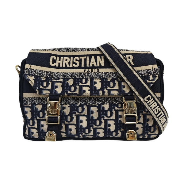 Diorcamp Small Oblique Canvas Blue