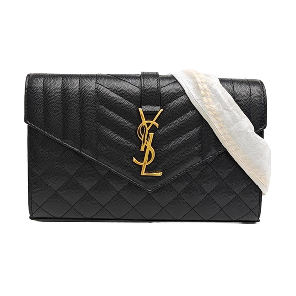 MONOGRAM Medium Chevron Calfskin Black