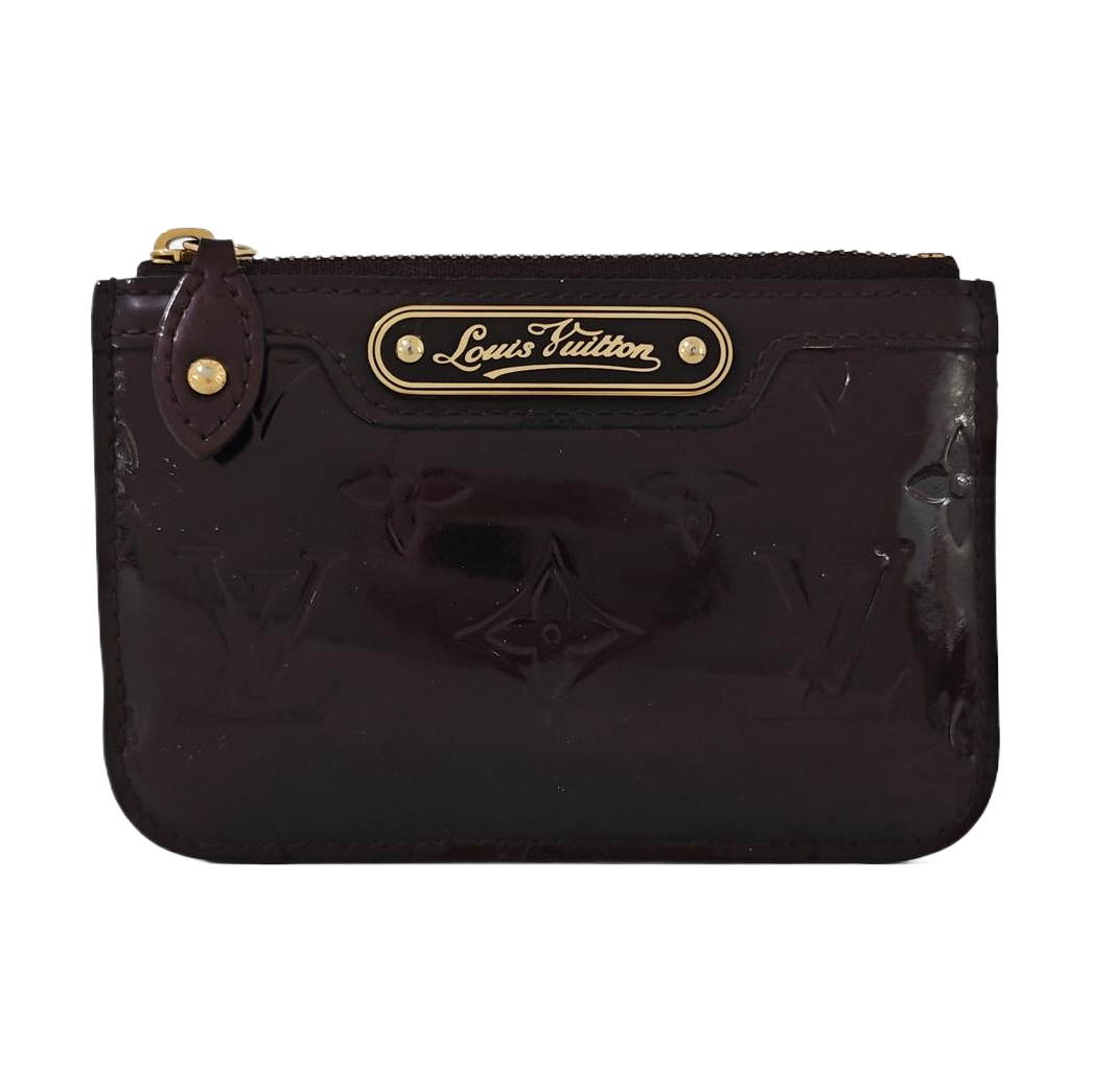 Patent Leather Card Holder Red