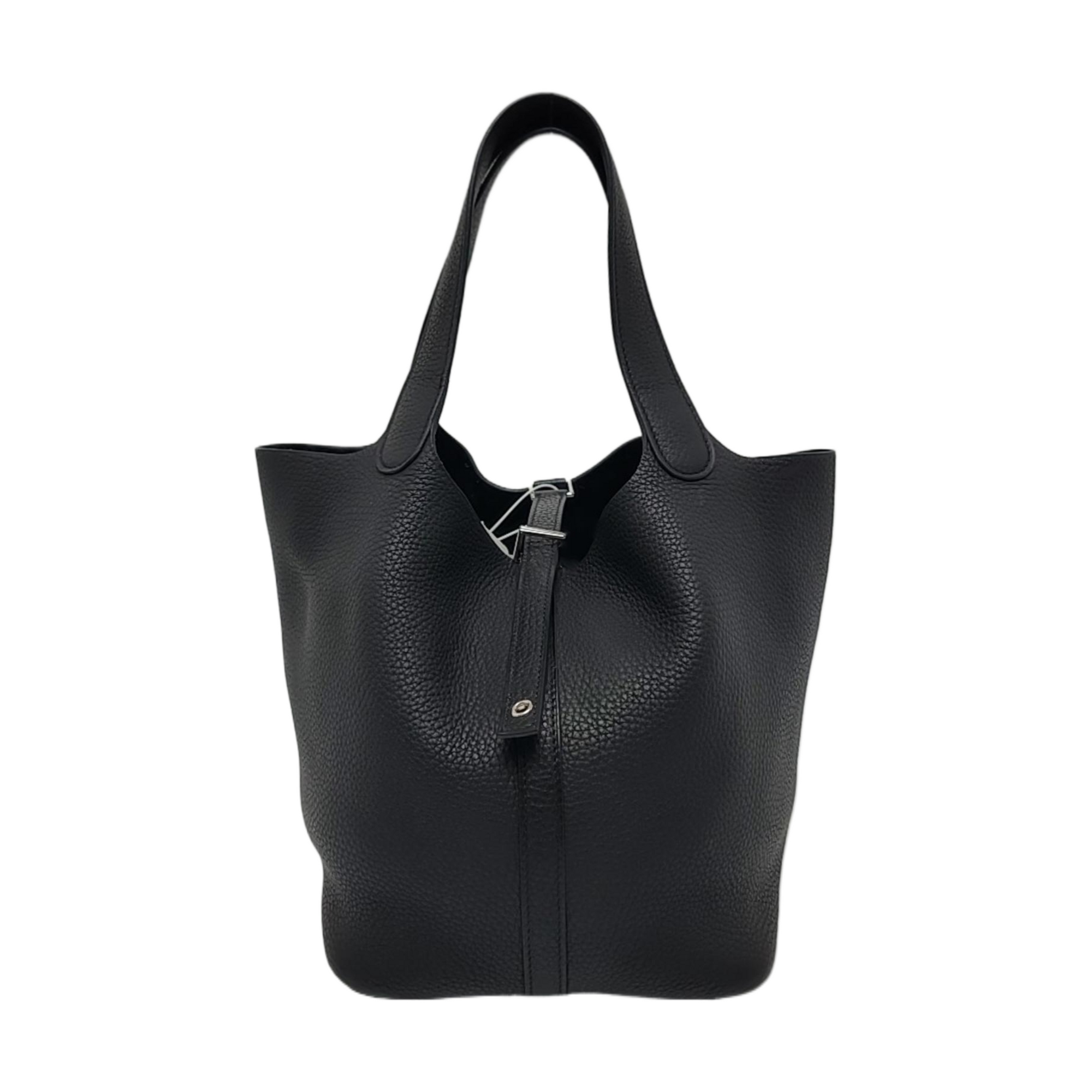 Authenticated pre-owned  Picotin 22 Clemence Black - Bucket Bag at Looply