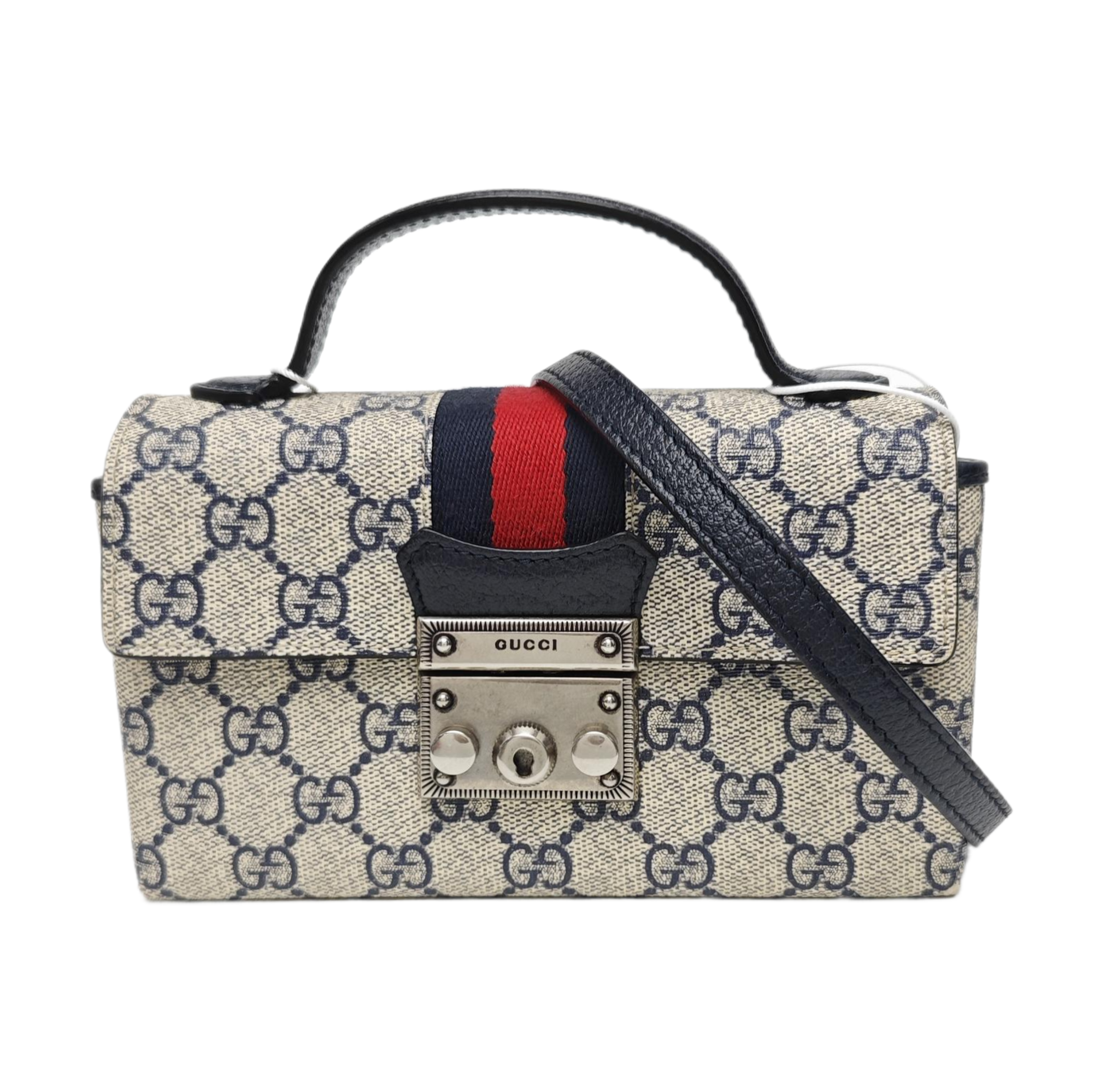 Padlock Mini Monogram Coated Canvas Beige