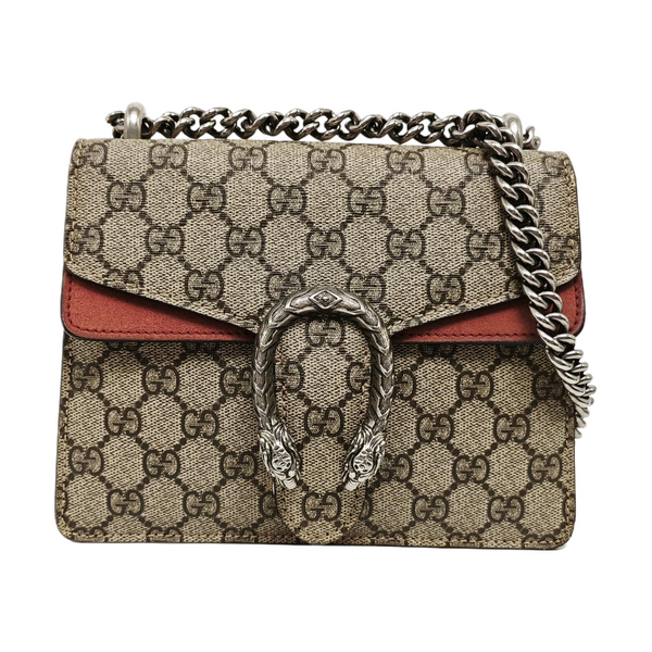 Dionysus Mini Monogram Coated Canvas Beige