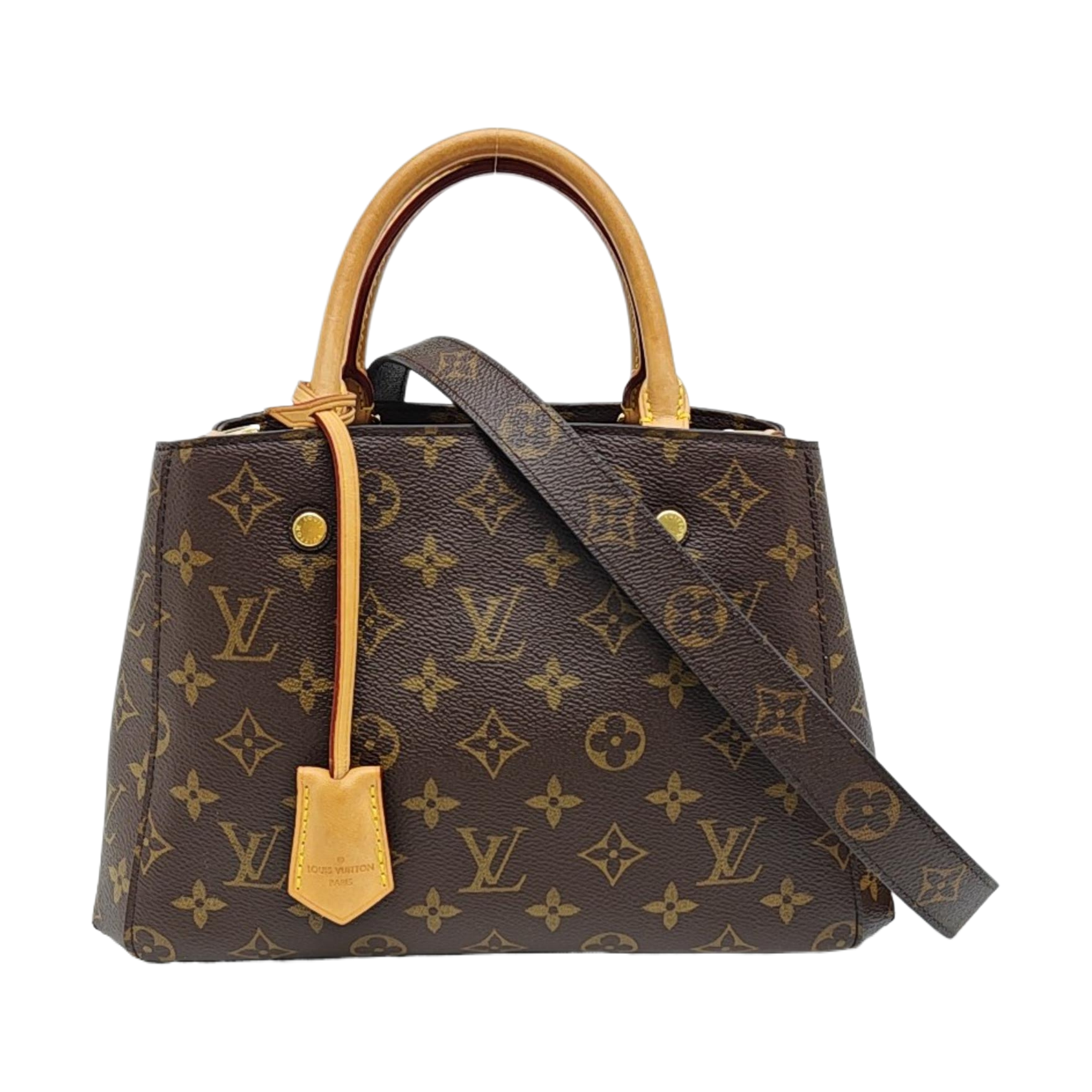 MONTAIGNE Monogram Coated Canvas Brown