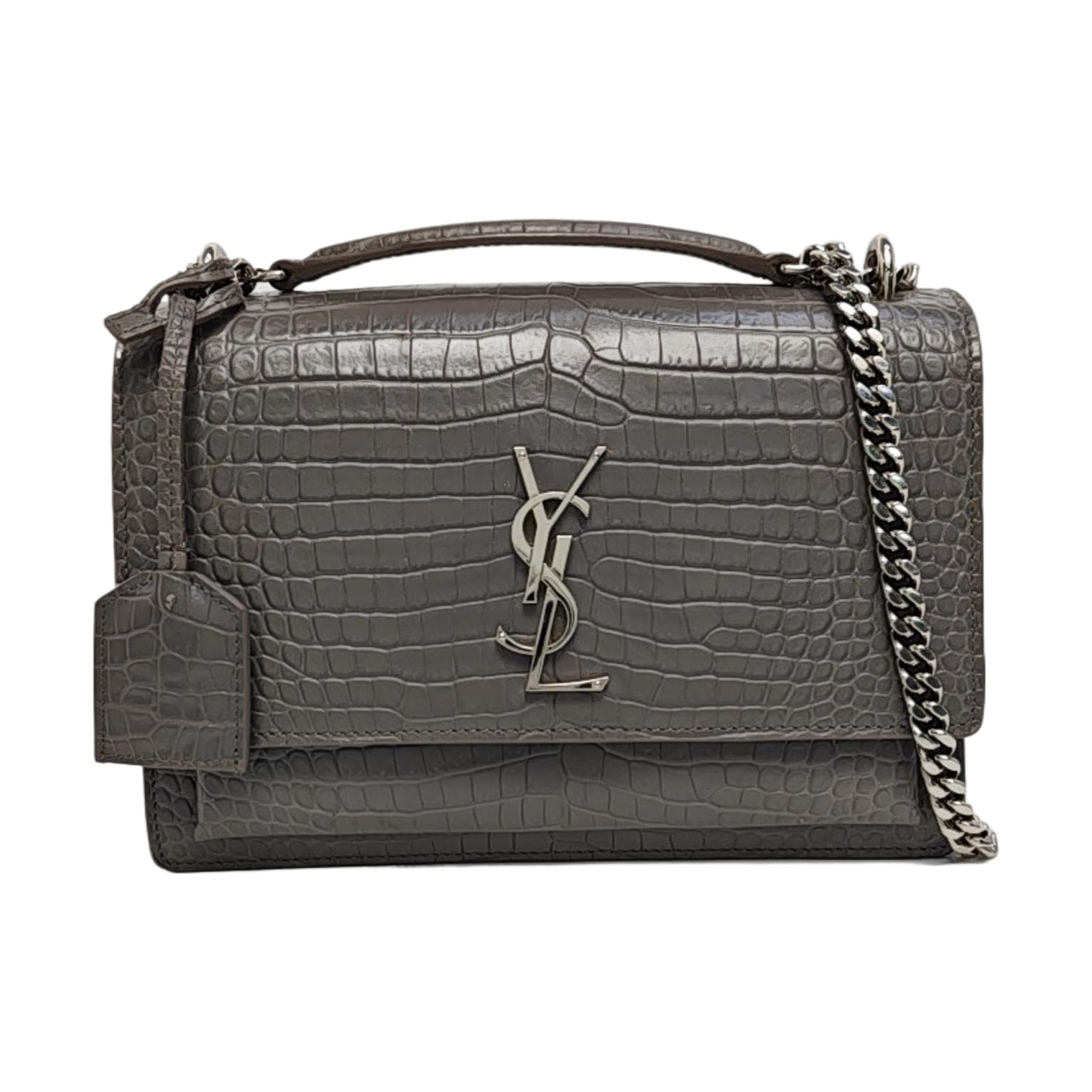 SUNSET Medium Calfskin Gray