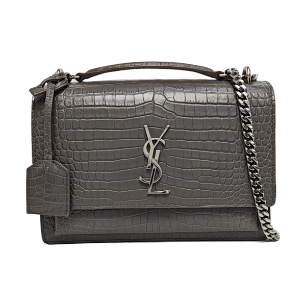 SUNSET Medium Calfskin Gray