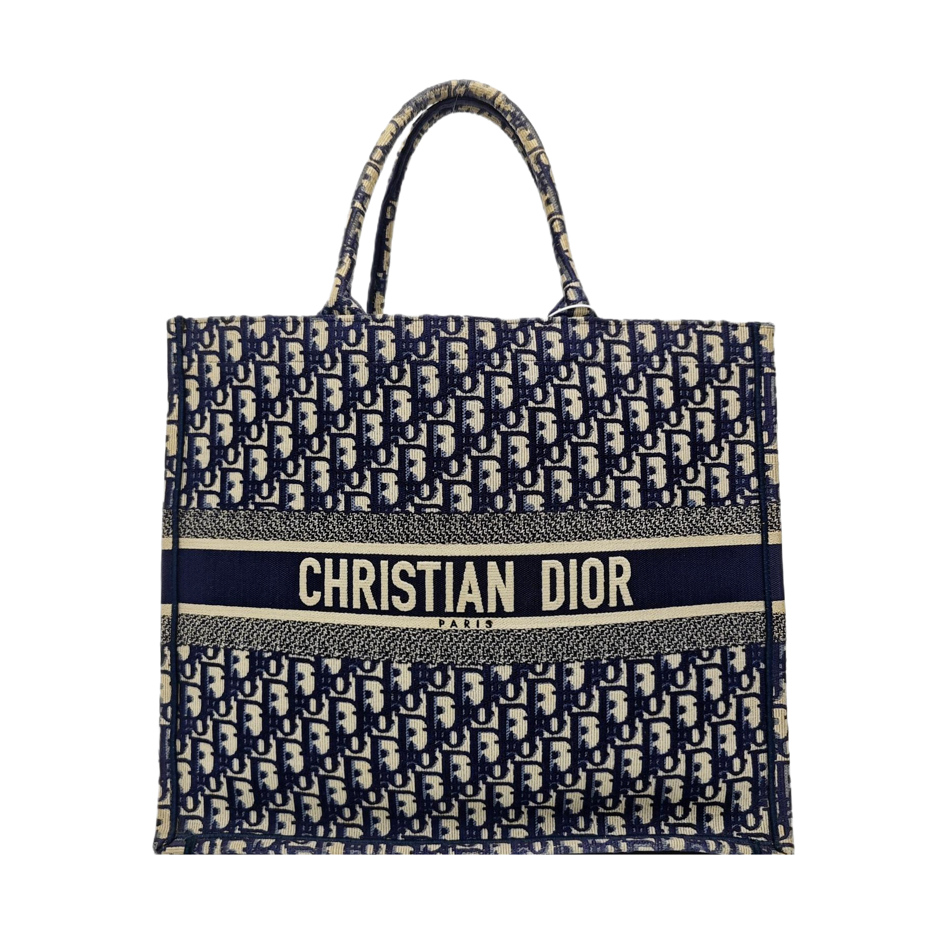 Book Tote Large Oblique Canvas Blue