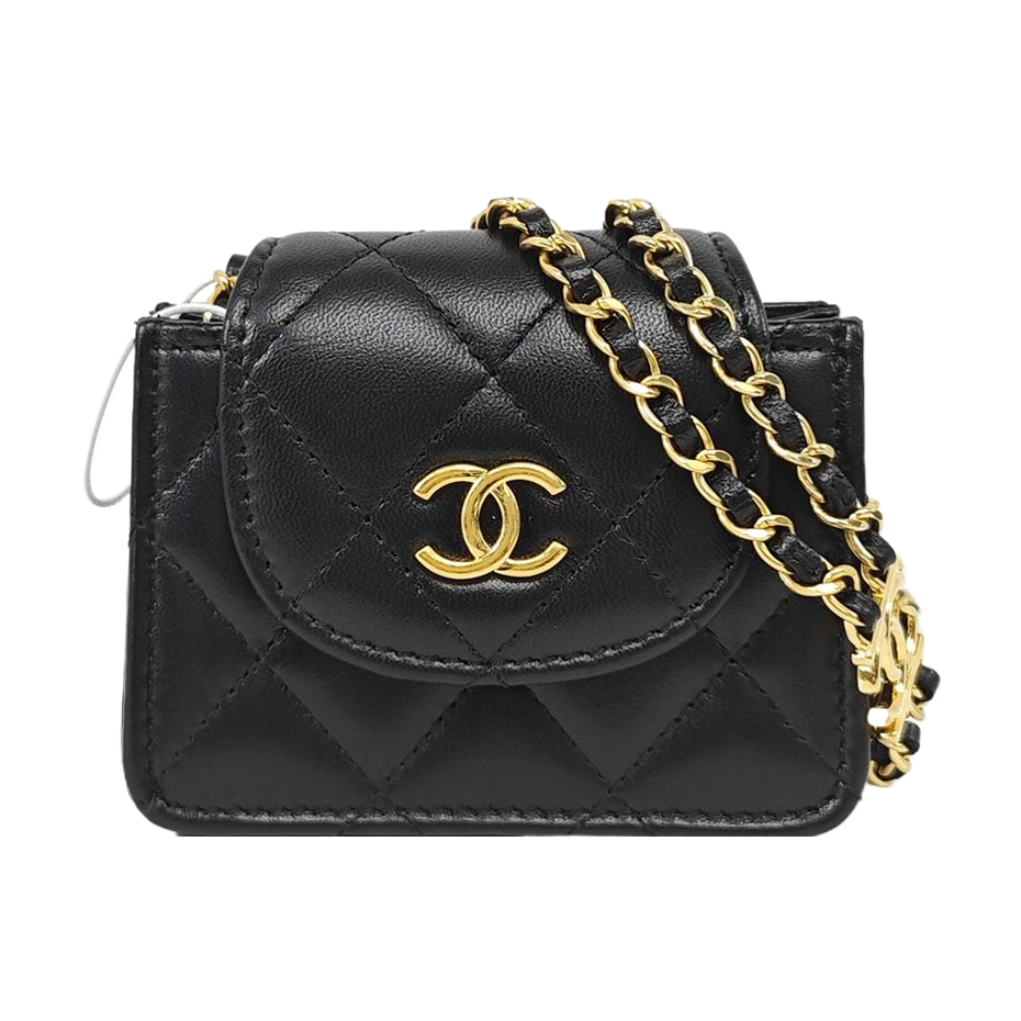 WOC Quilted Lambskin Black