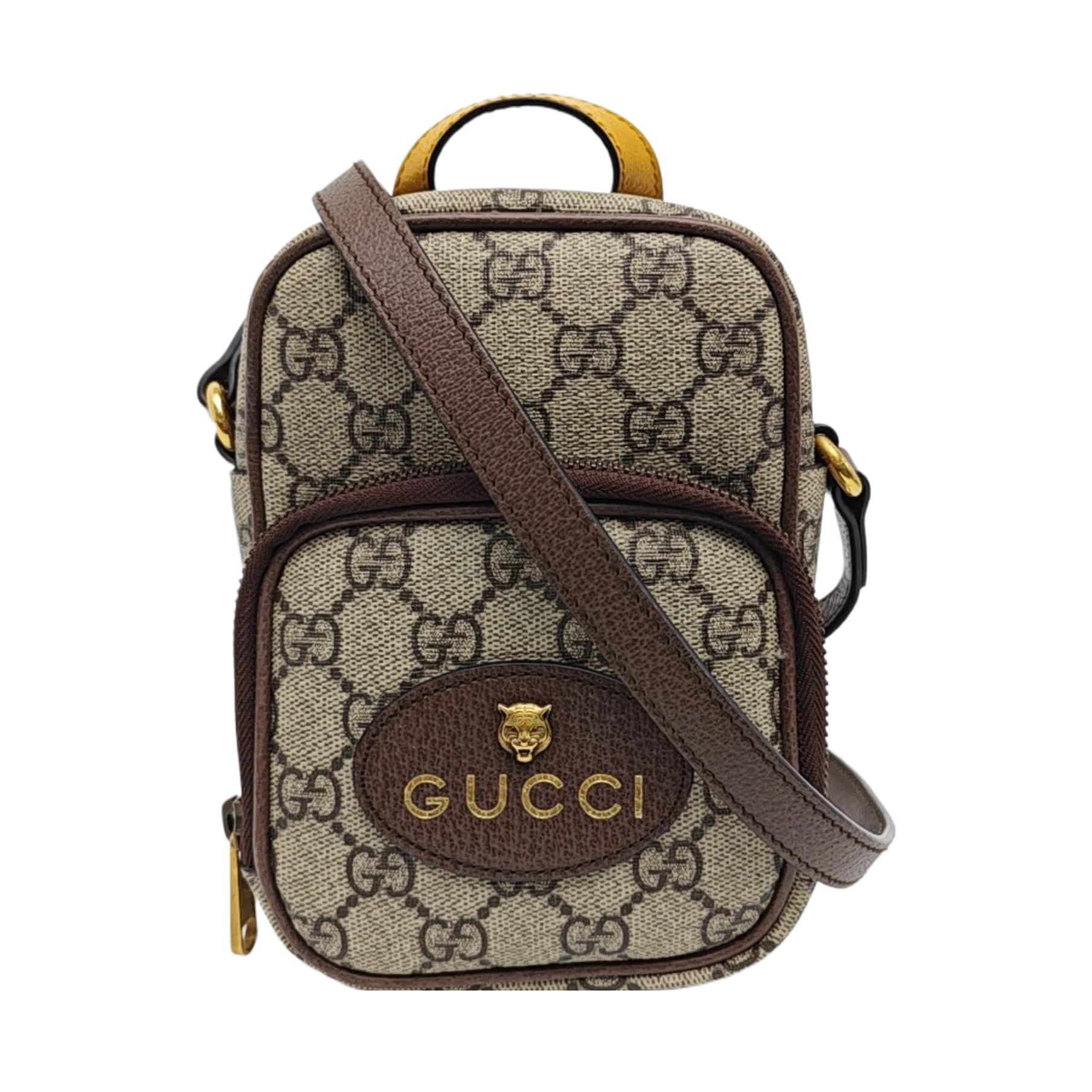 Neo Vintage Mini Monogram Coated Canvas Brown