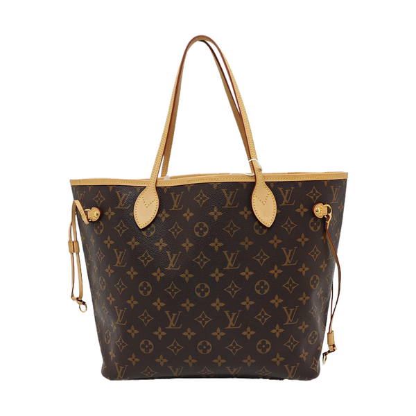 NEVERFULL MM Monogram Coated Canvas Brown
