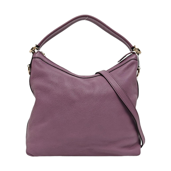 Calfskin Shoulder Bag Purple