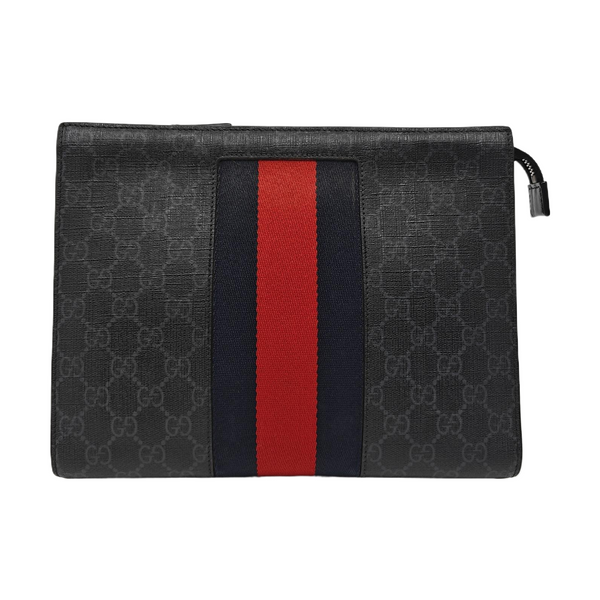 GG Supreme Monogram Coated Canvas Gray
