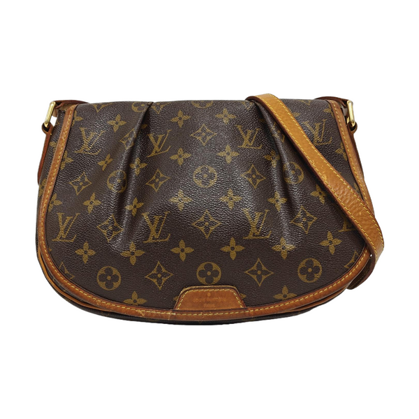 MENILMONTANT PM Monogram Coated Canvas Brown