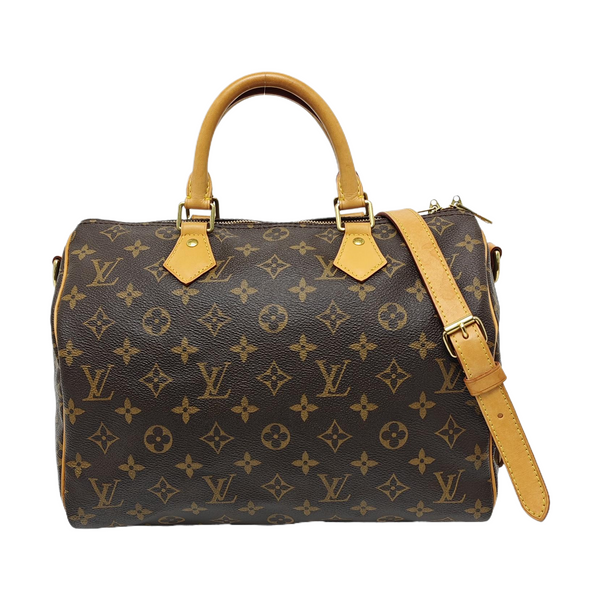 SPEEDY 30 Monogram Coated Canvas Brown