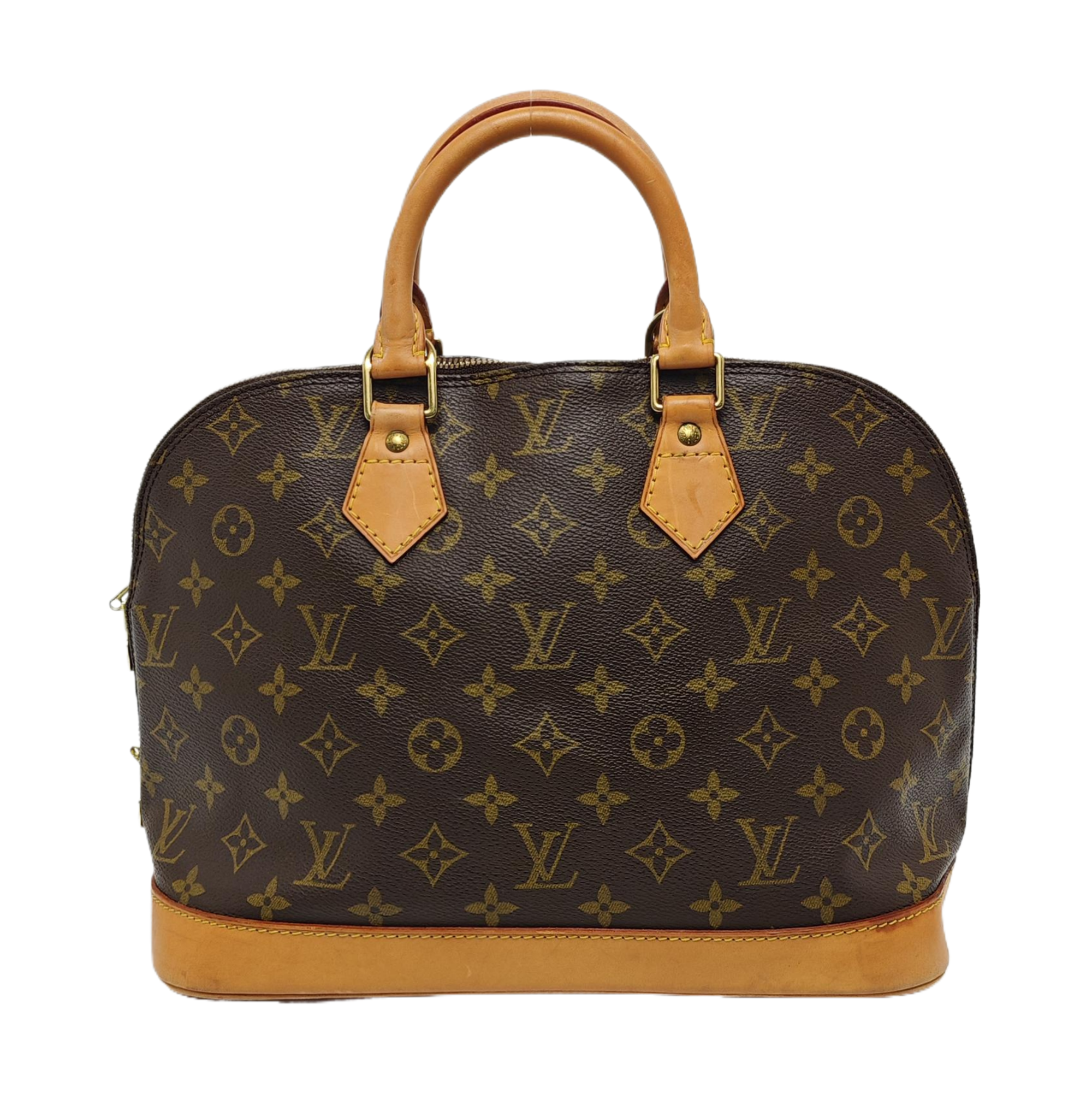 ALMA PM Monogram Coated Canvas Brown
