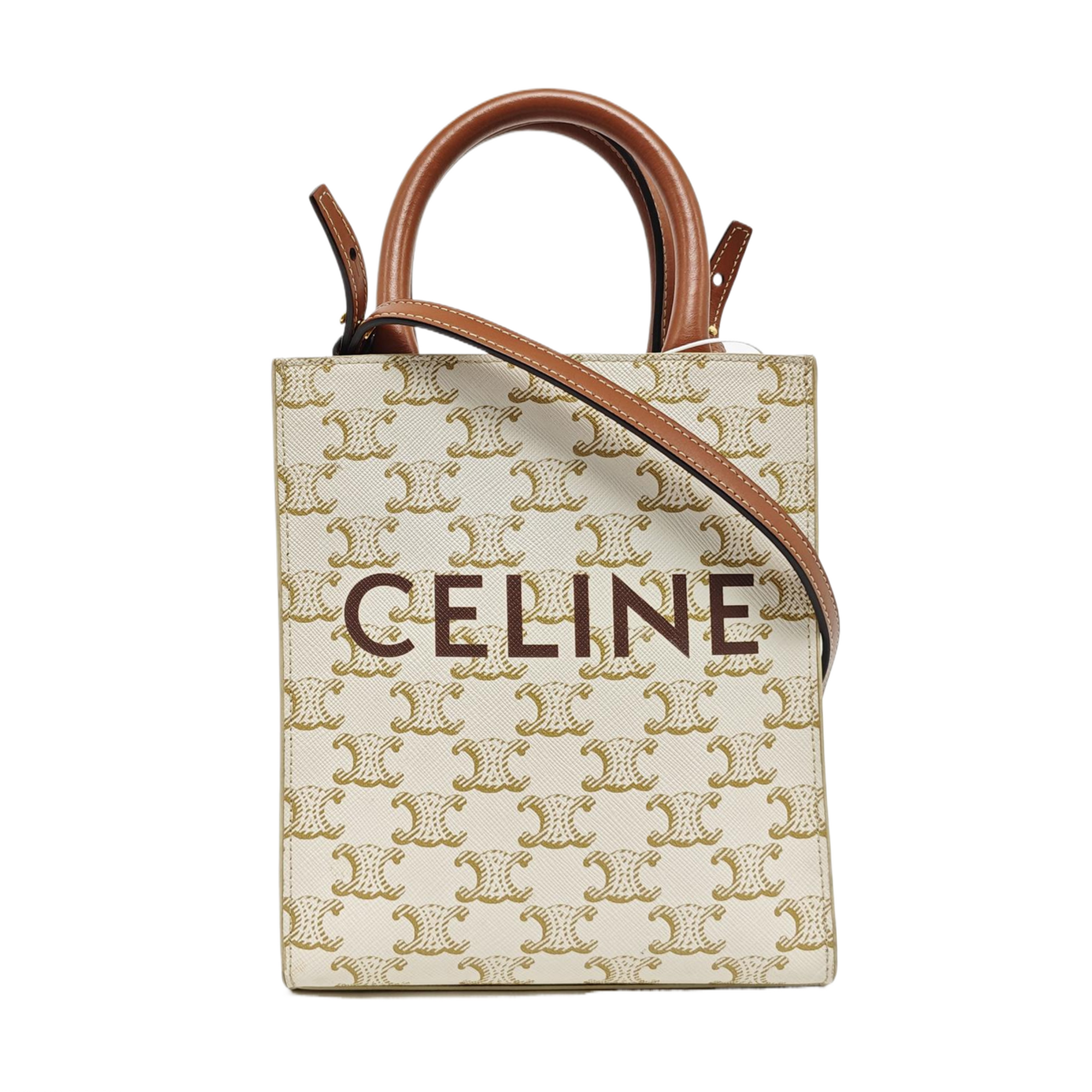 CABAS CELINE Mini Coated Canvas White