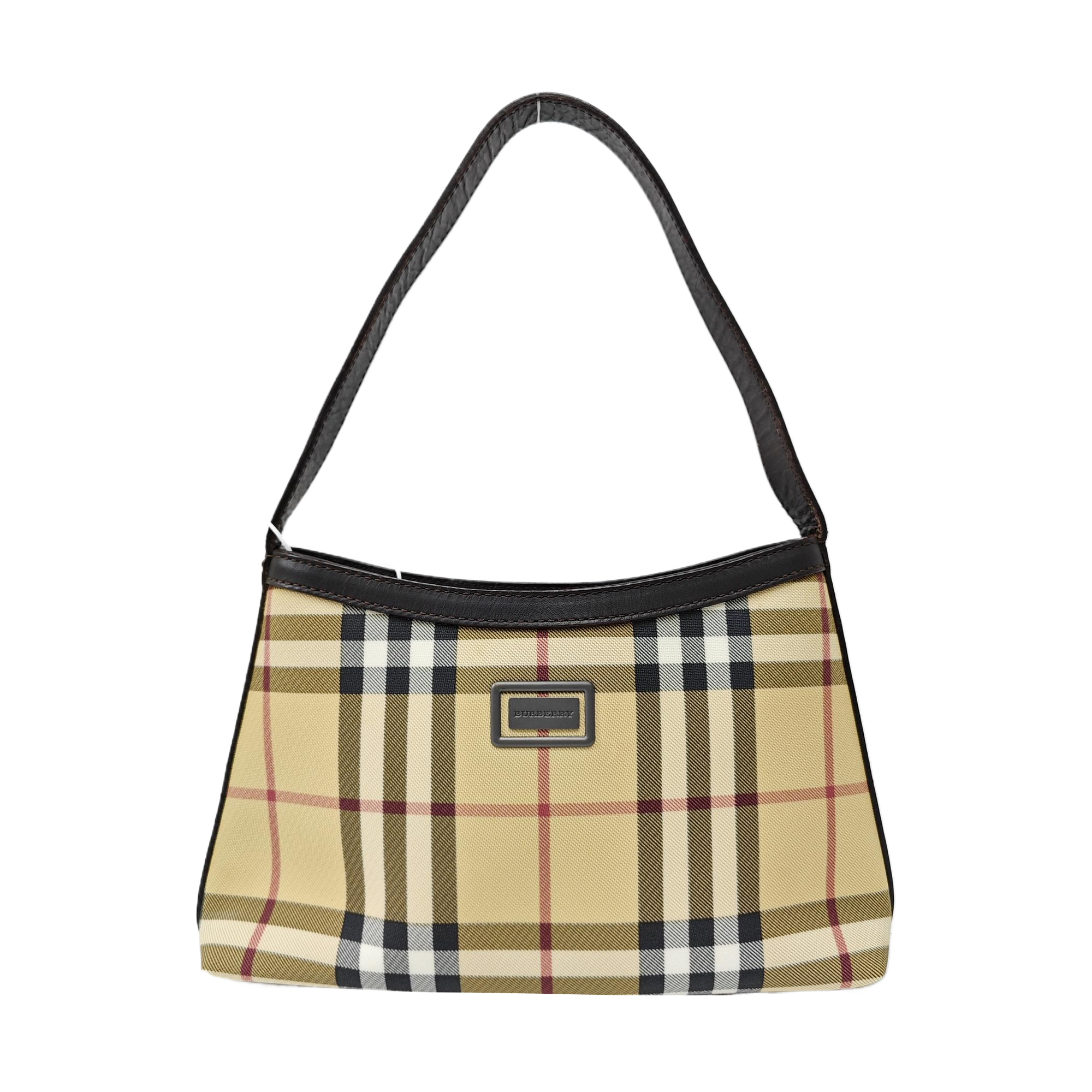 Coated Canvas Top Handle Bag Beige