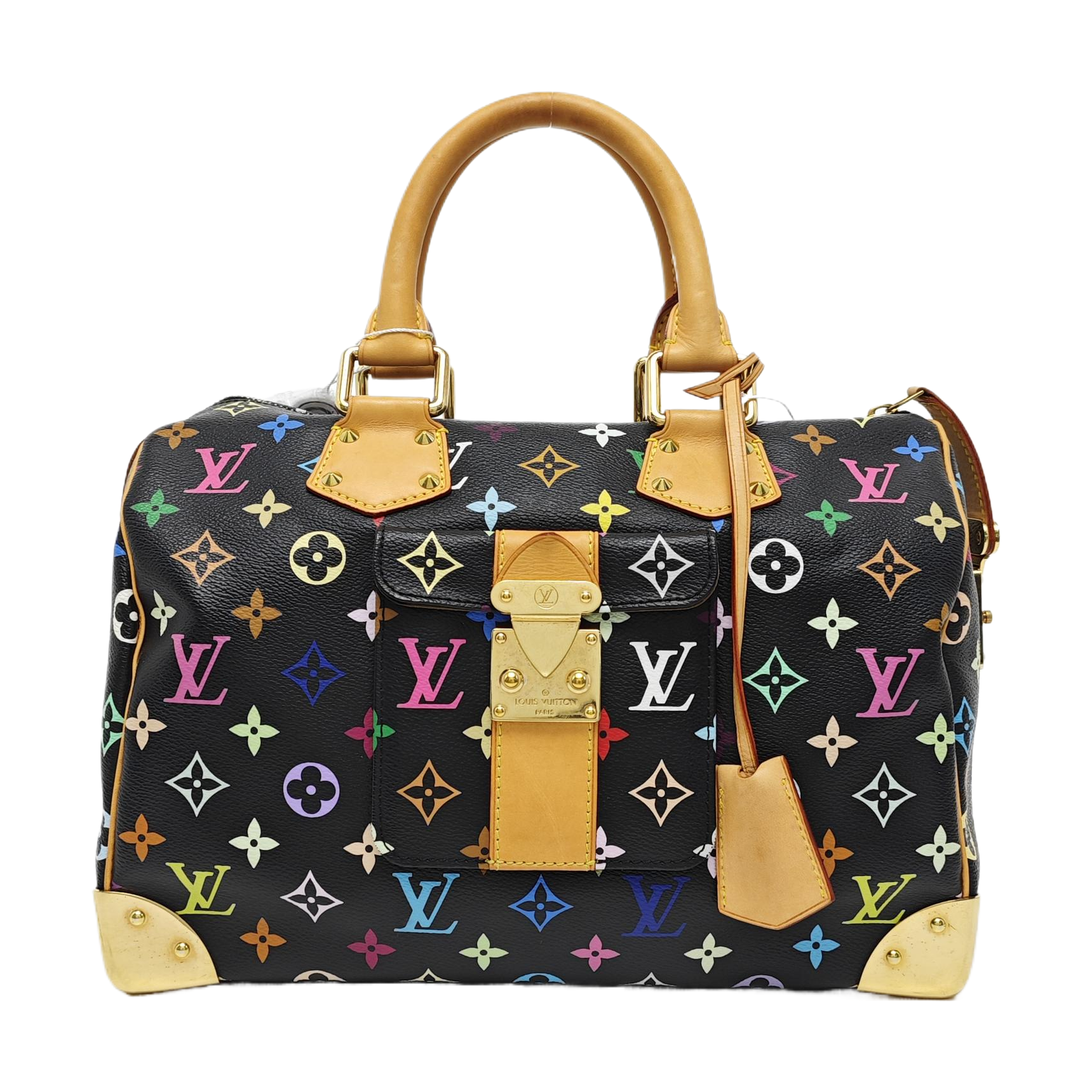 LV × TM SPEEDY 30 Monogram Coated Canvas Black
