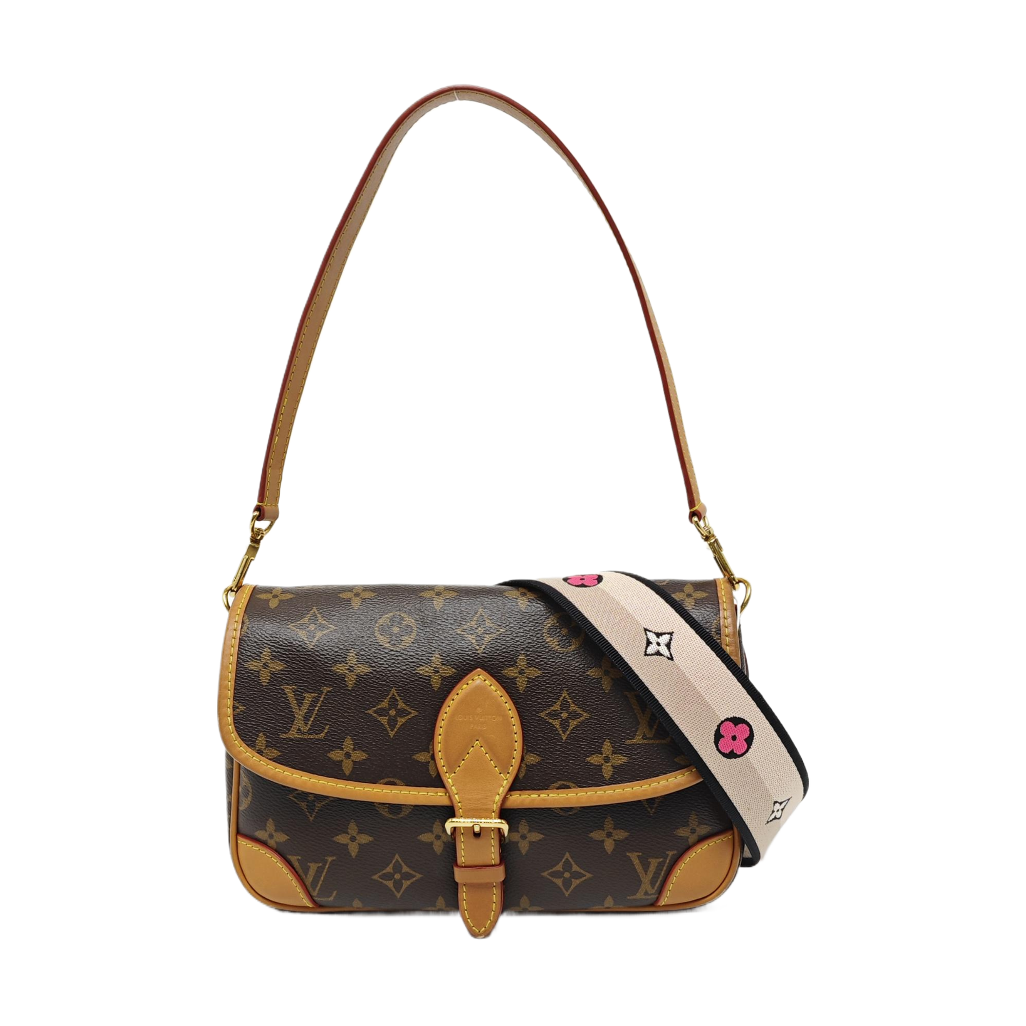 DIANE Monogram Coated Canvas Brown