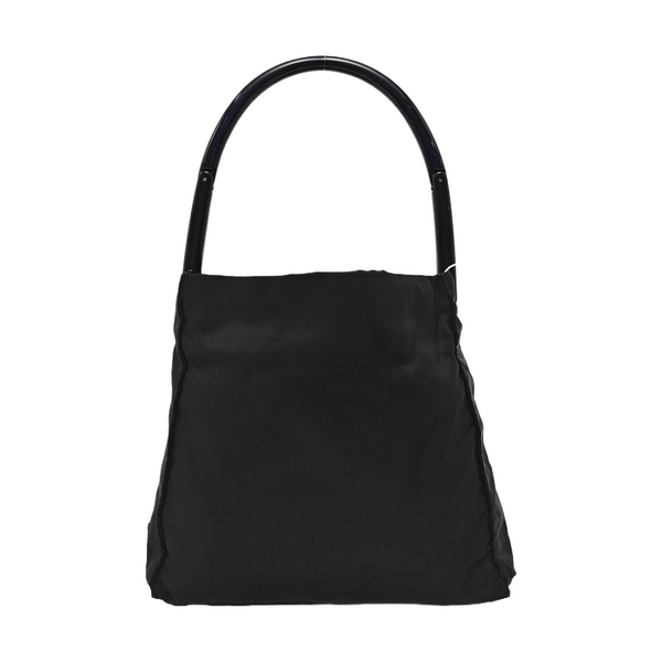 Bolso de mano de nailon negro