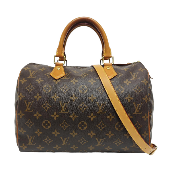 SPEEDY 30 Monogram Coated Canvas Brown