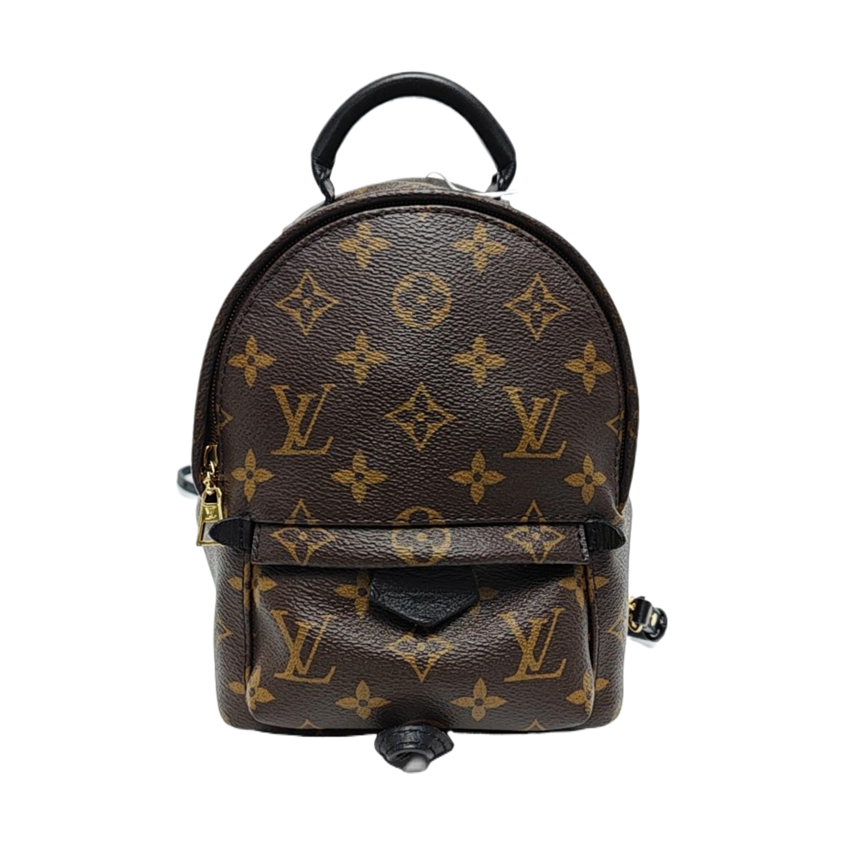 Authenticated pre-owned  PALM SPRINGS Mini Monogram Coated Canvas Brown - Backpack at Looply