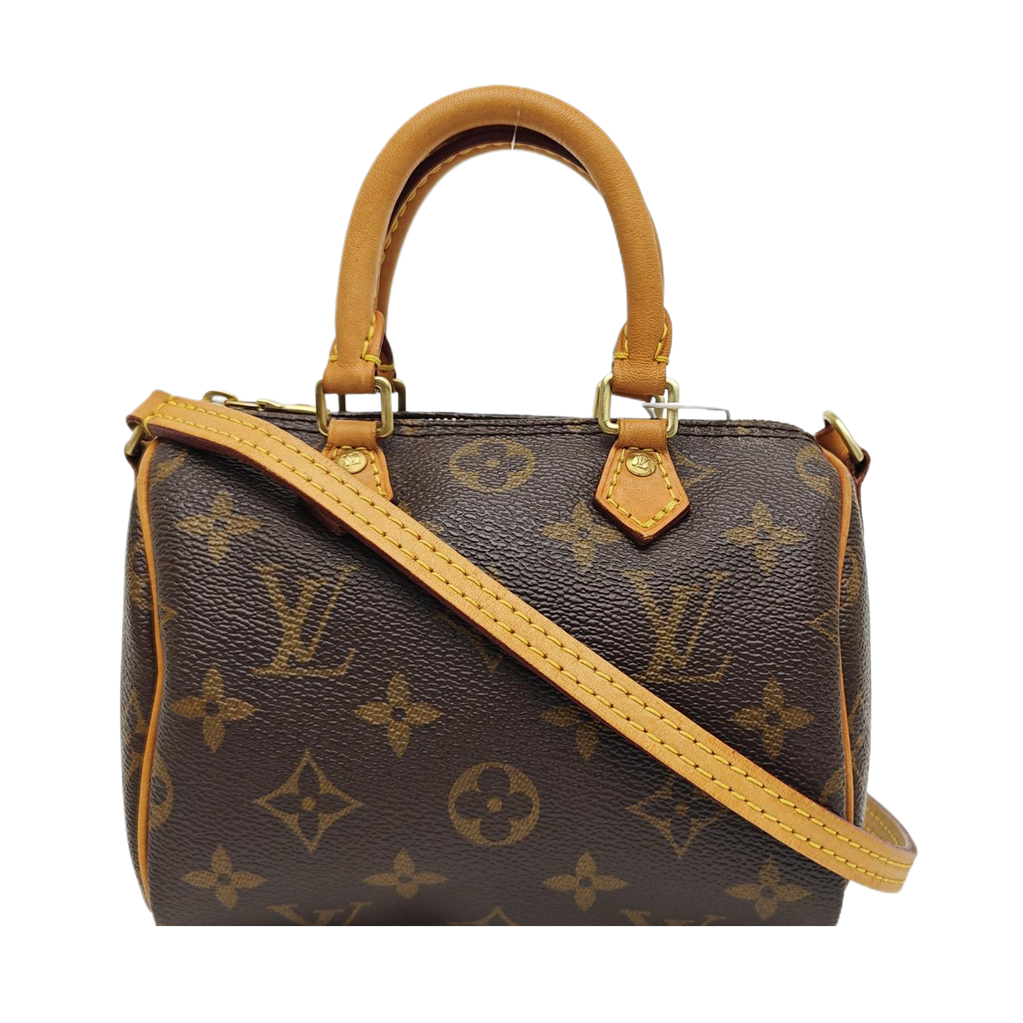 SPEEDY Nano Monogram Coated Canvas Brown