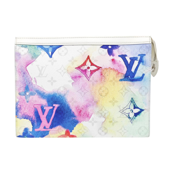 Pochette Voyag MM Monogram Coated Canvas White