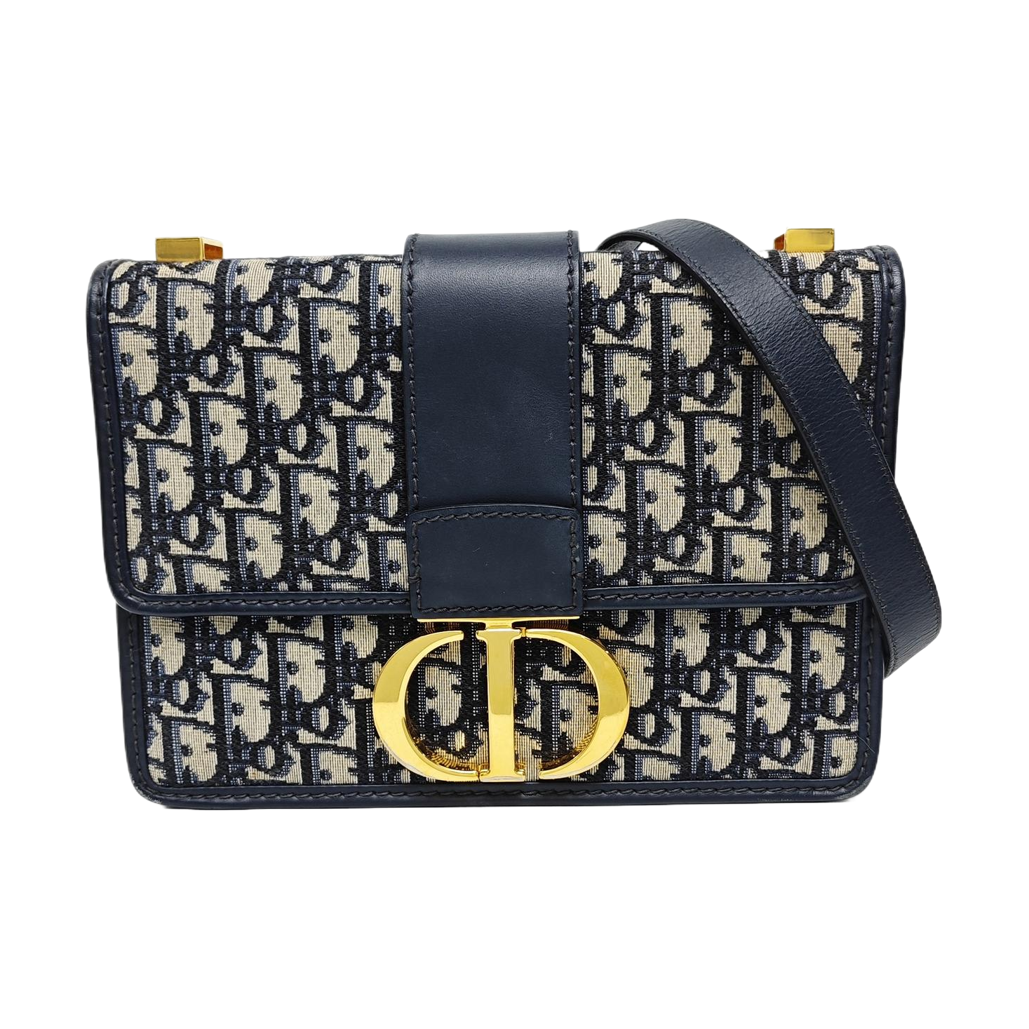 30 Montaigne Oblique Canvas Blue