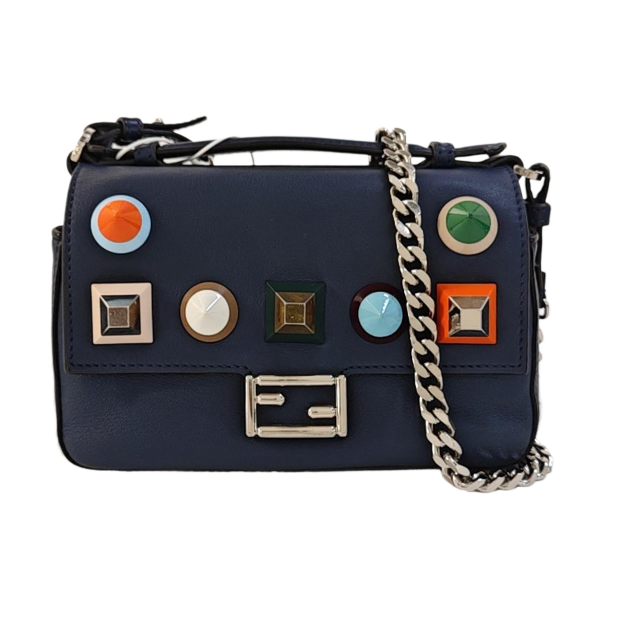 Calfskin Shoulder Bag Blue