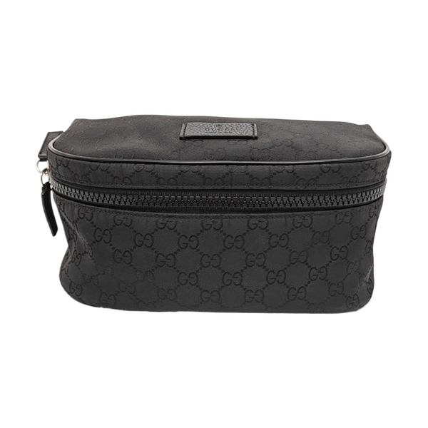 Monogram Fabric Belt Bag Black