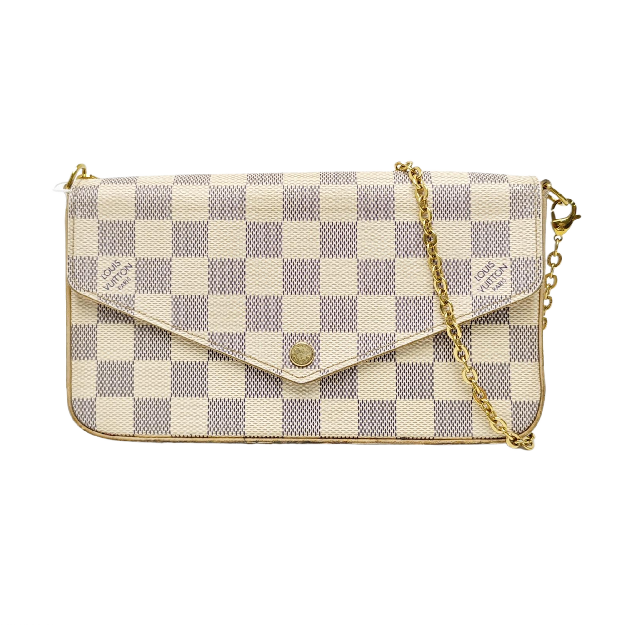 FÉLICIE Damier Azur Coated Canvas White