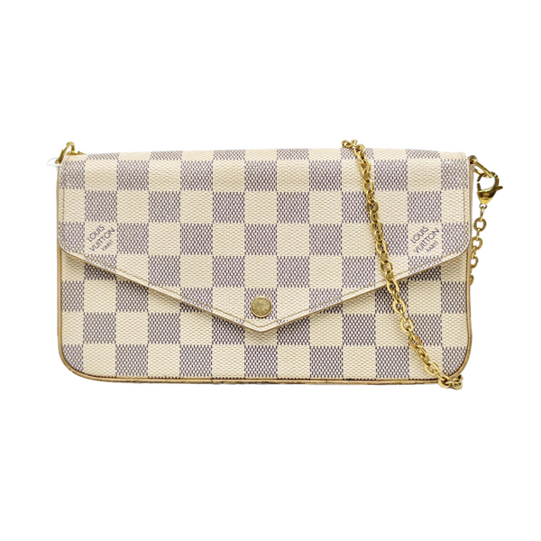 FÉLICIE Damier Azur Coated Canvas White