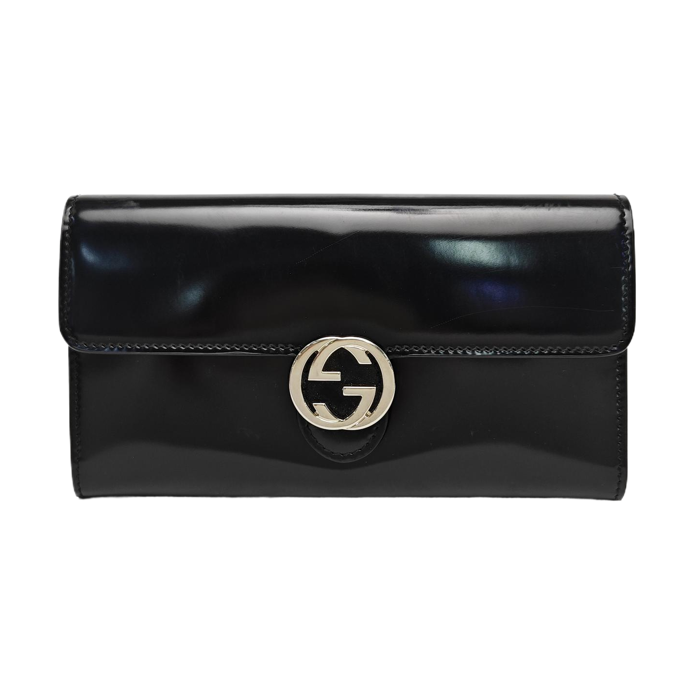Interlocking G Small Calfskin Black Wallet