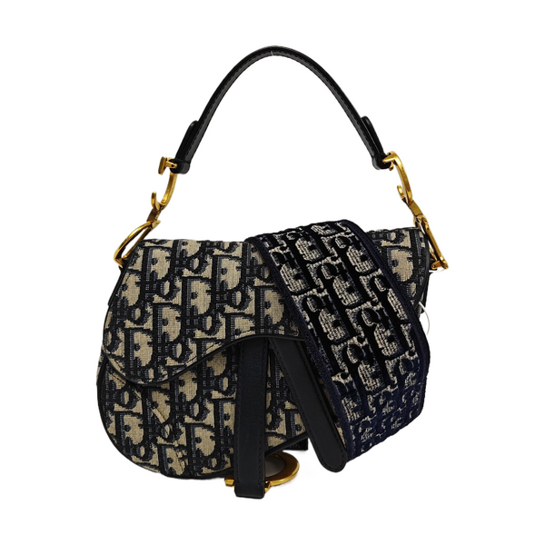 Saddle Mini Oblique Canvas Blue