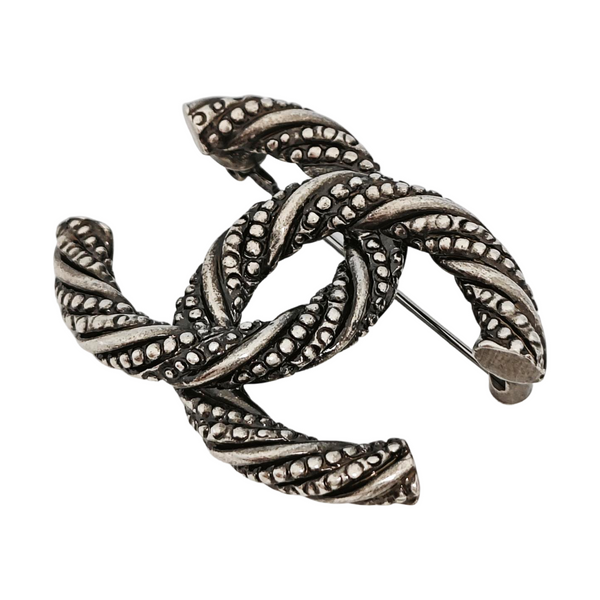 Vintage Metal Black Brooch