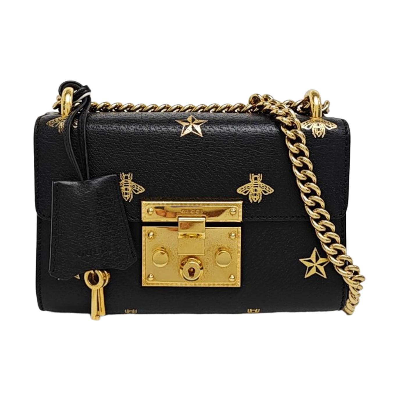 Padlock Small Calfskin Black