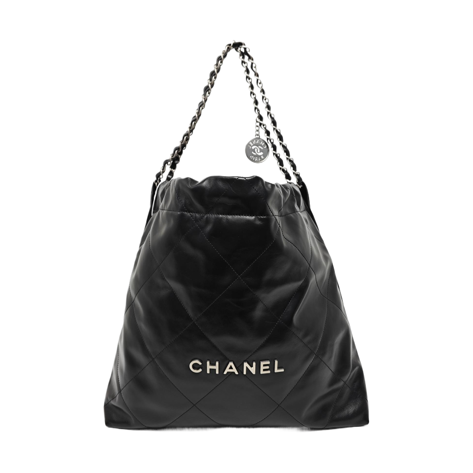 CHANEL 22 Medium Quilted Calfskin Black