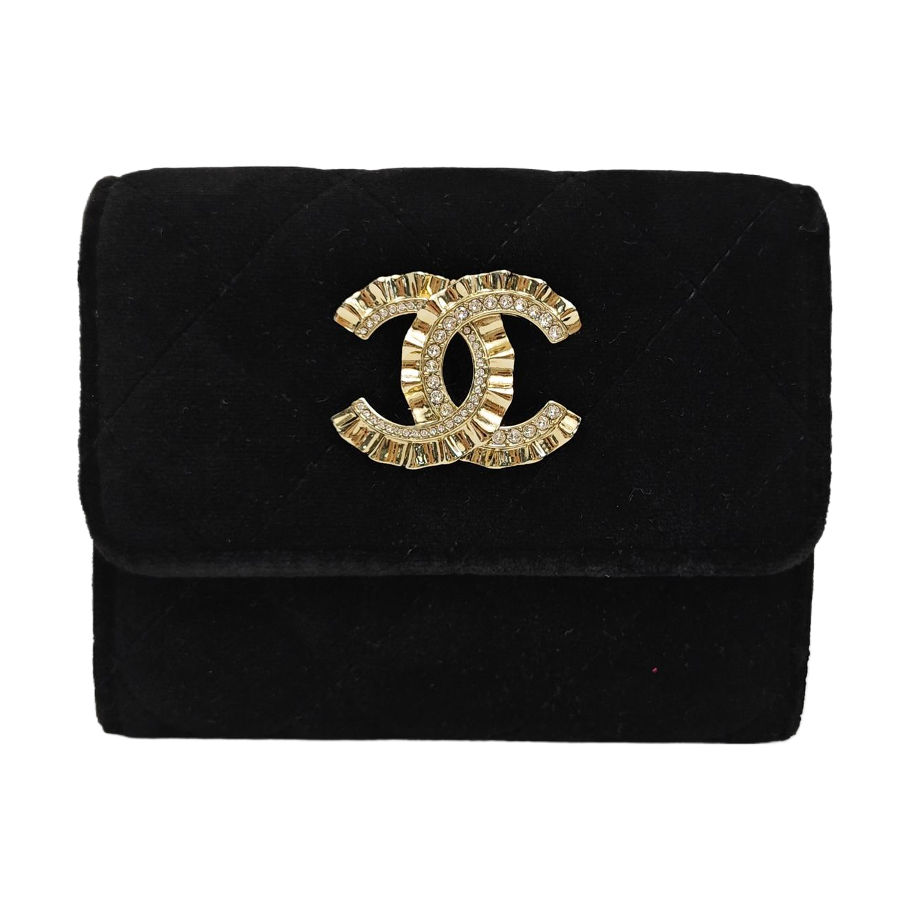 Velvet Card Holder Black