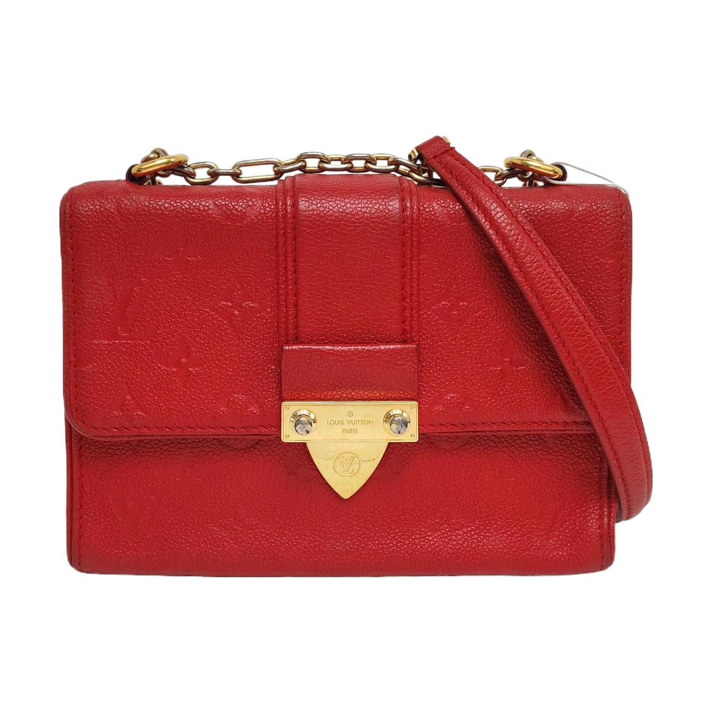 SAINT SULPICE PM Monogram Calfskin Red