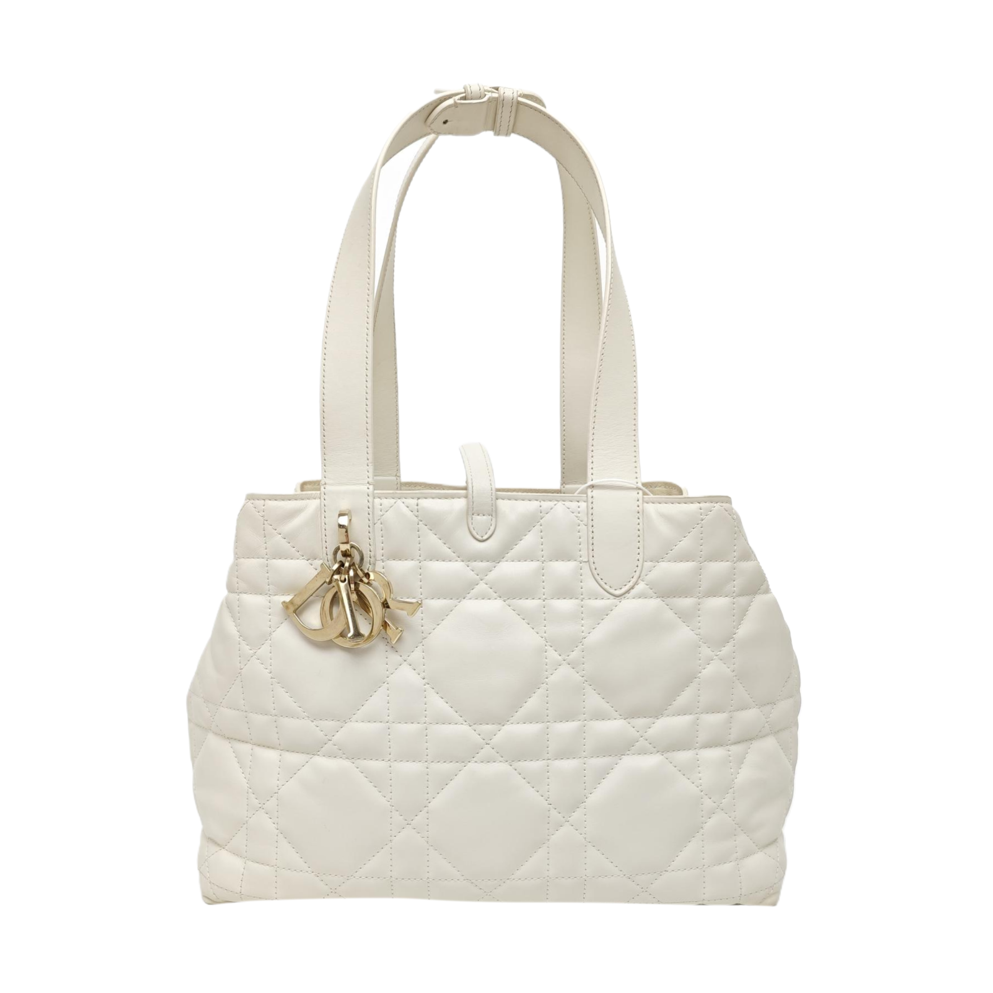 Toujours Medium Cannage Calfskin White