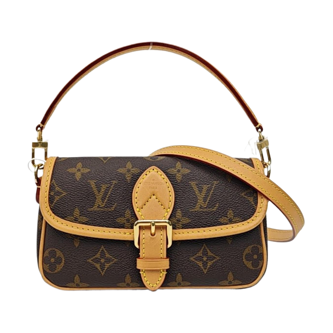 DIANE Nano Monogram Coated Canvas Brown