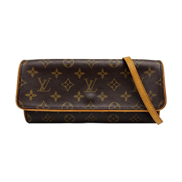TWIN GM Monogram Coated Canvas Brown