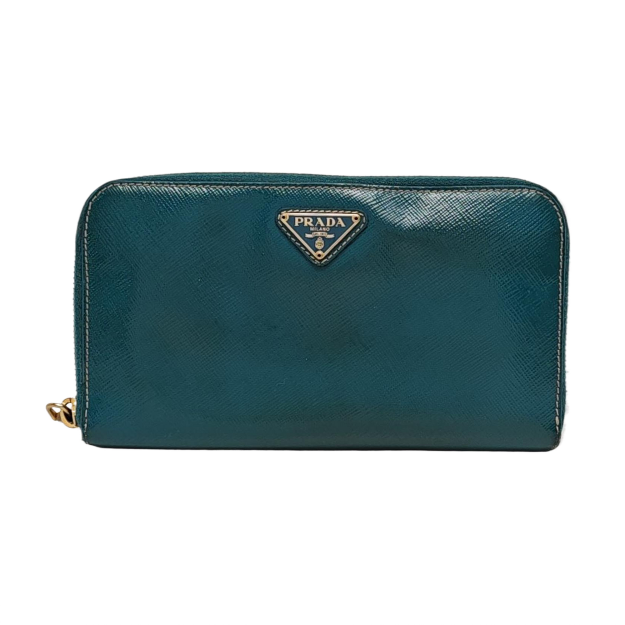 Zippy Wallet Saffiano Calfskin Blue Wallet