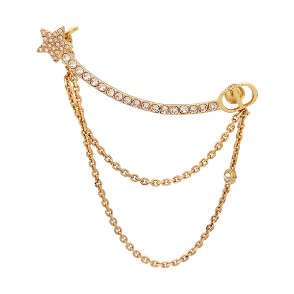 Petit CD Metal Gold Stud Earrings